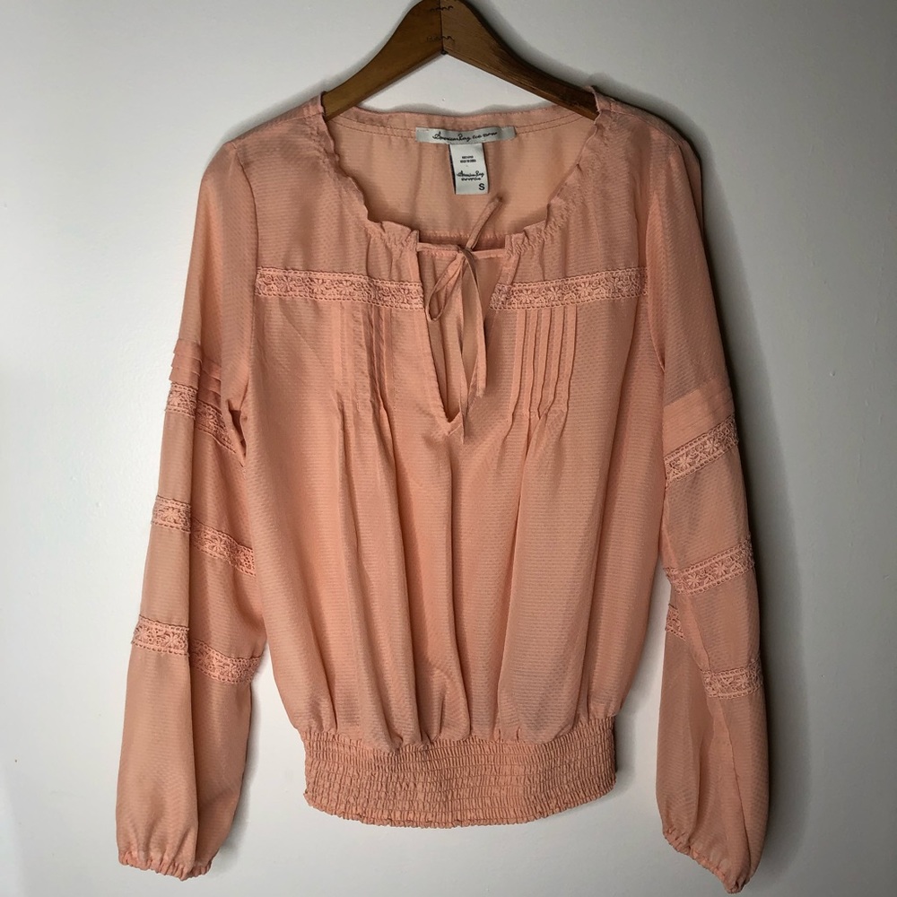 American Rag Pink Sheer Blouse